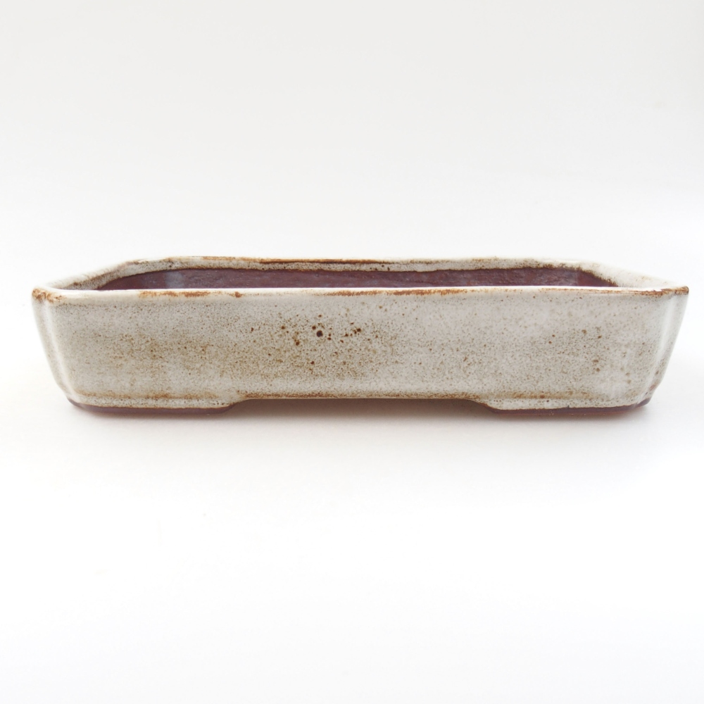 Bonsaischaal van keramiek 22 x 17 x 5 cm, groen