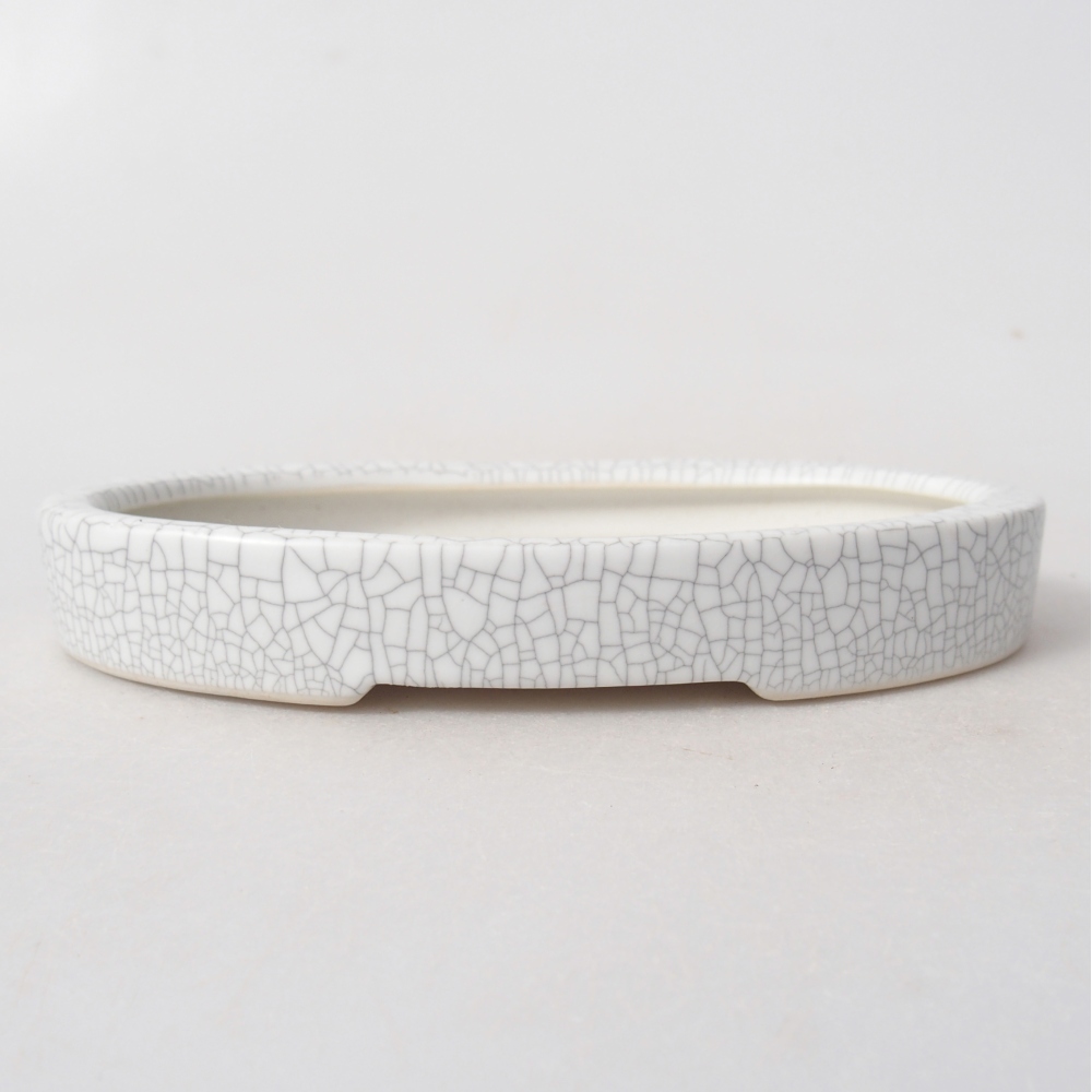 Bonsaischaal van keramiek 15,5 x 10 x 2 cm, raku kleur