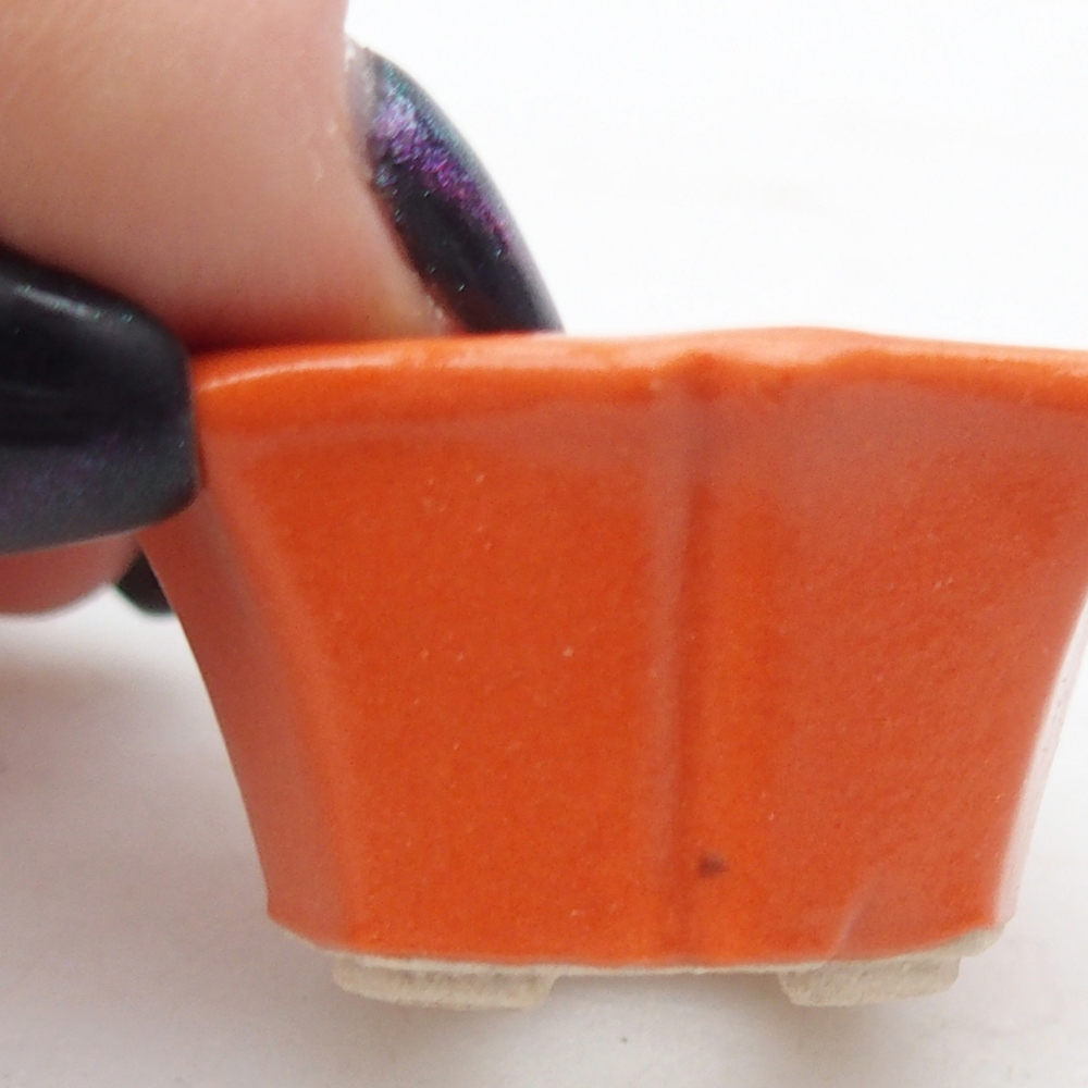 Mini bonsaischaal 3,5 x 3,5 x 2 cm, oranje