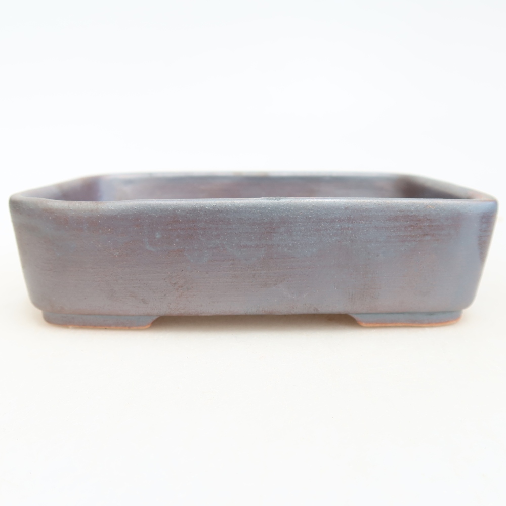 Keramische bonsaipot 13 x 9,5 x 3,5 cm, metaalachtige kleur