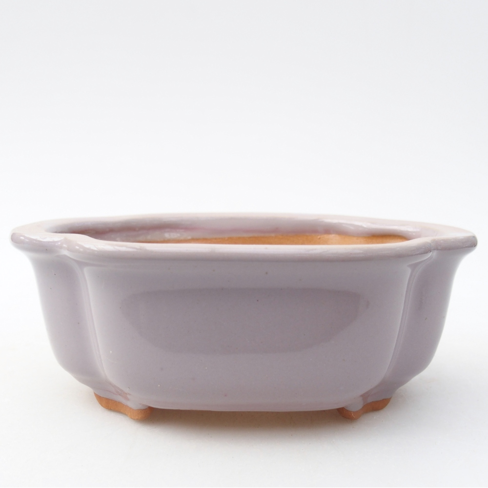 Bonsaischaal van keramiek 13 x 10 x 5 cm, roze
