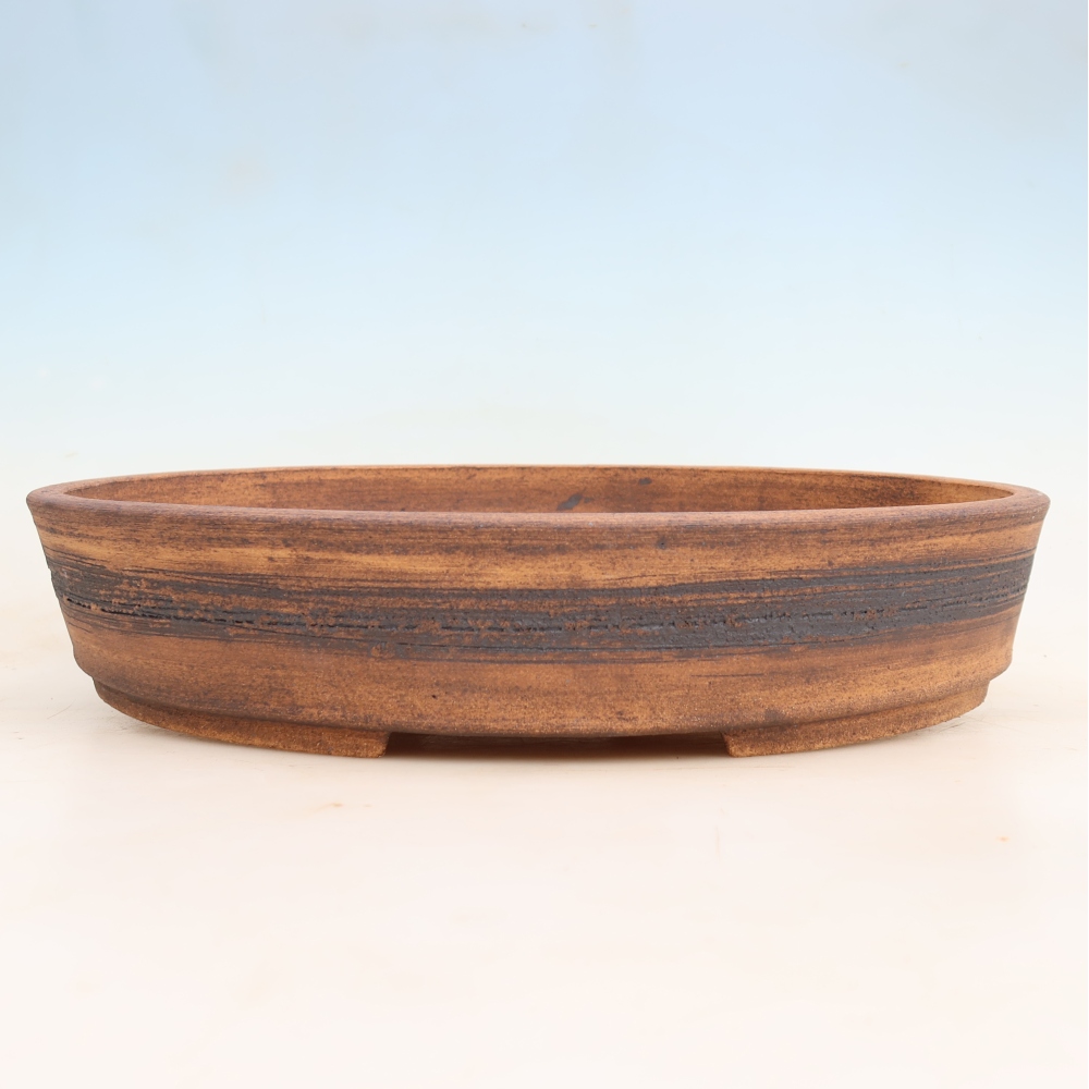 Keramische bonsaipot 38 x 30,5 x 7,5 cm, kleur bruin