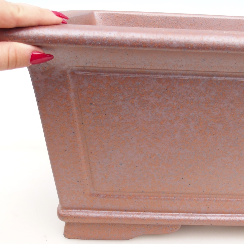 Bonsaischaal van keramiek 51 x 37,5 x 20 cm , metaalkleur - UITSLUITEND PERSOONLIJKE AFHAAL of transport per pallet