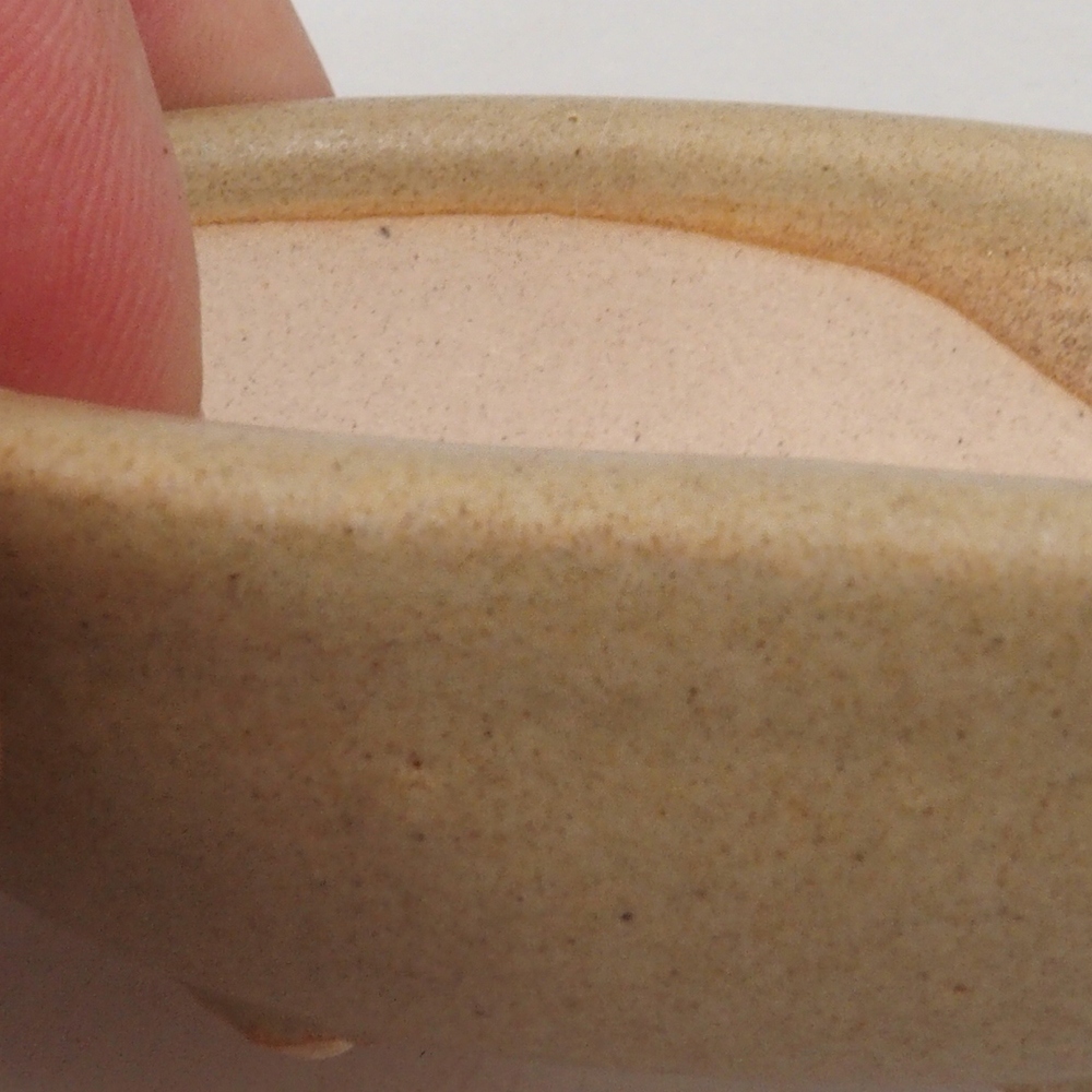 Mini bonsaischaal 7 x 5 x 2 cm, bruin