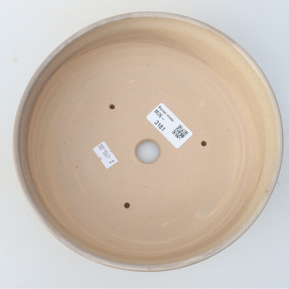 Keramische bonsaipot 20 x 20 x 6,5 cm, kleur: beige