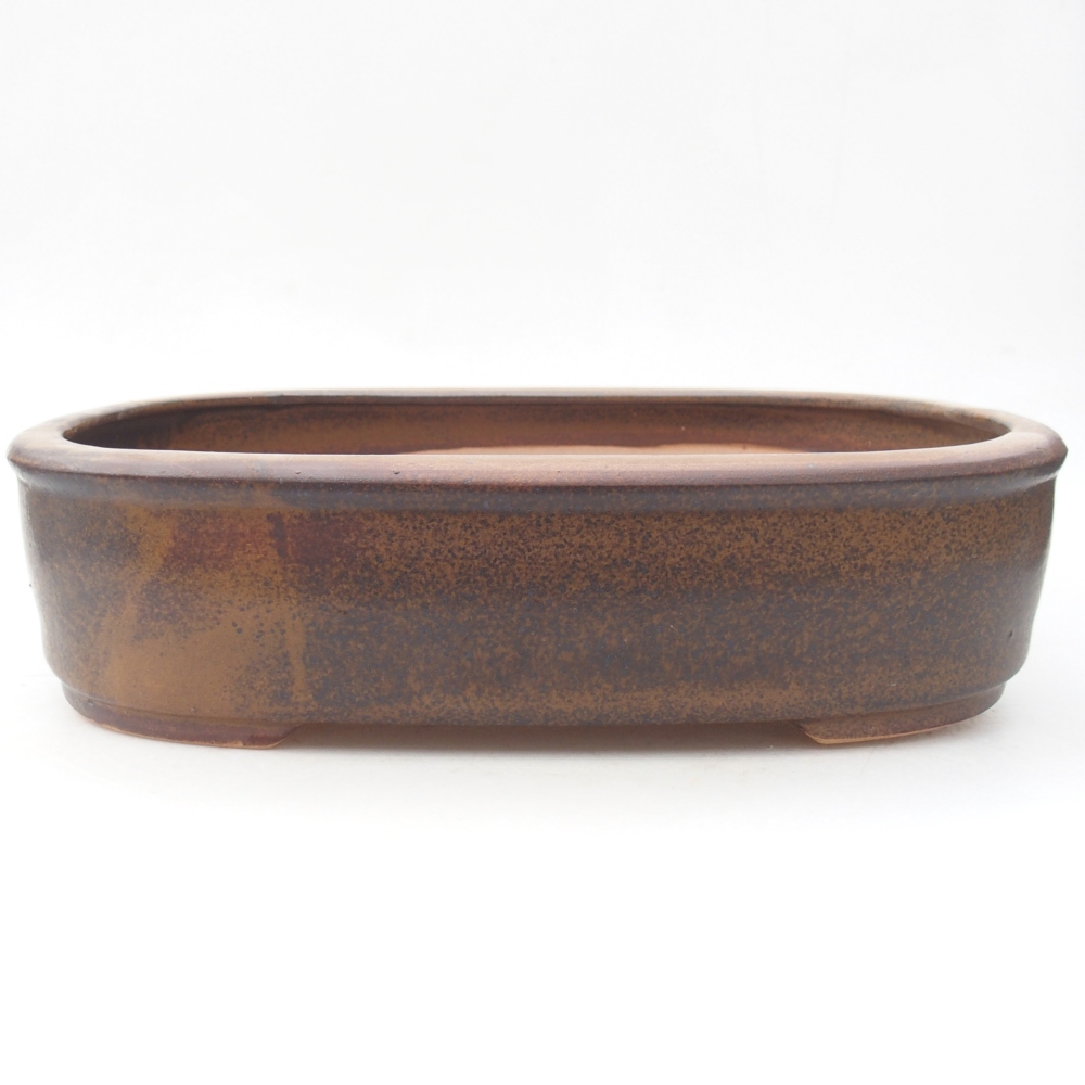 Bonsaischaal van keramiek 32 x 25 x 7,5 cm, bruin