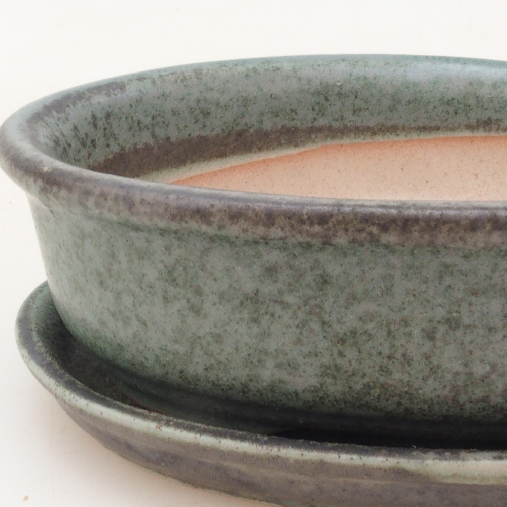 Bonsaischaal + schotel H04 - groen