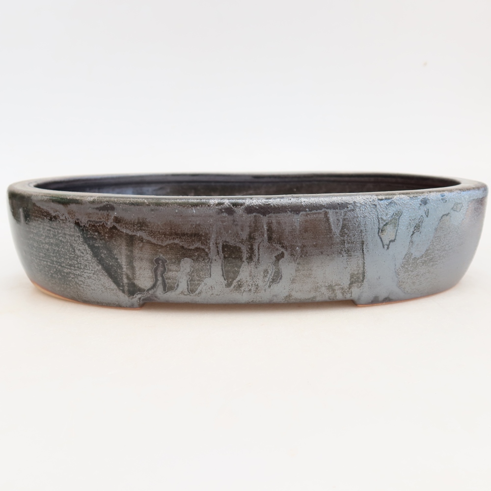 Bonsaischaal van keramiek 27 x 21 x 5,5 cm, groen