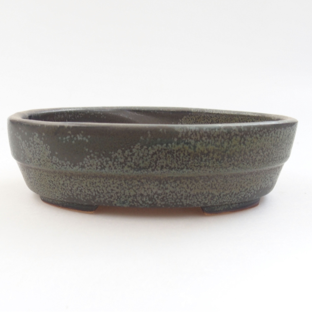 Bonsaischaal van keramiek 22 x 17 x 5 cm, groen