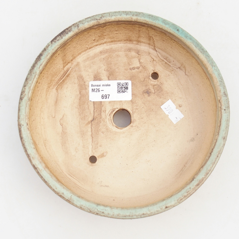 Bonsaischaal van keramiek 18 x 18 x 5 cm, groen