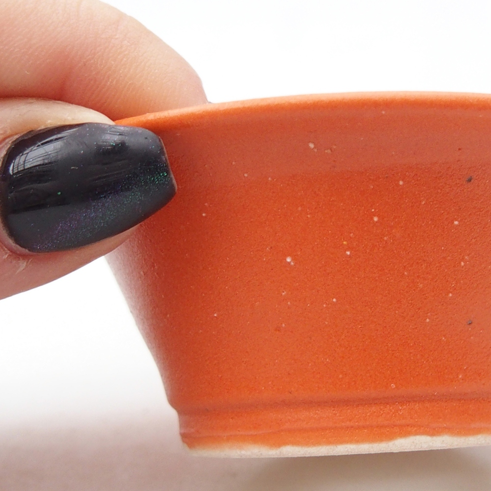 Mini bonsaischaal 7,5 x 7,5 x 3 cm, oranje