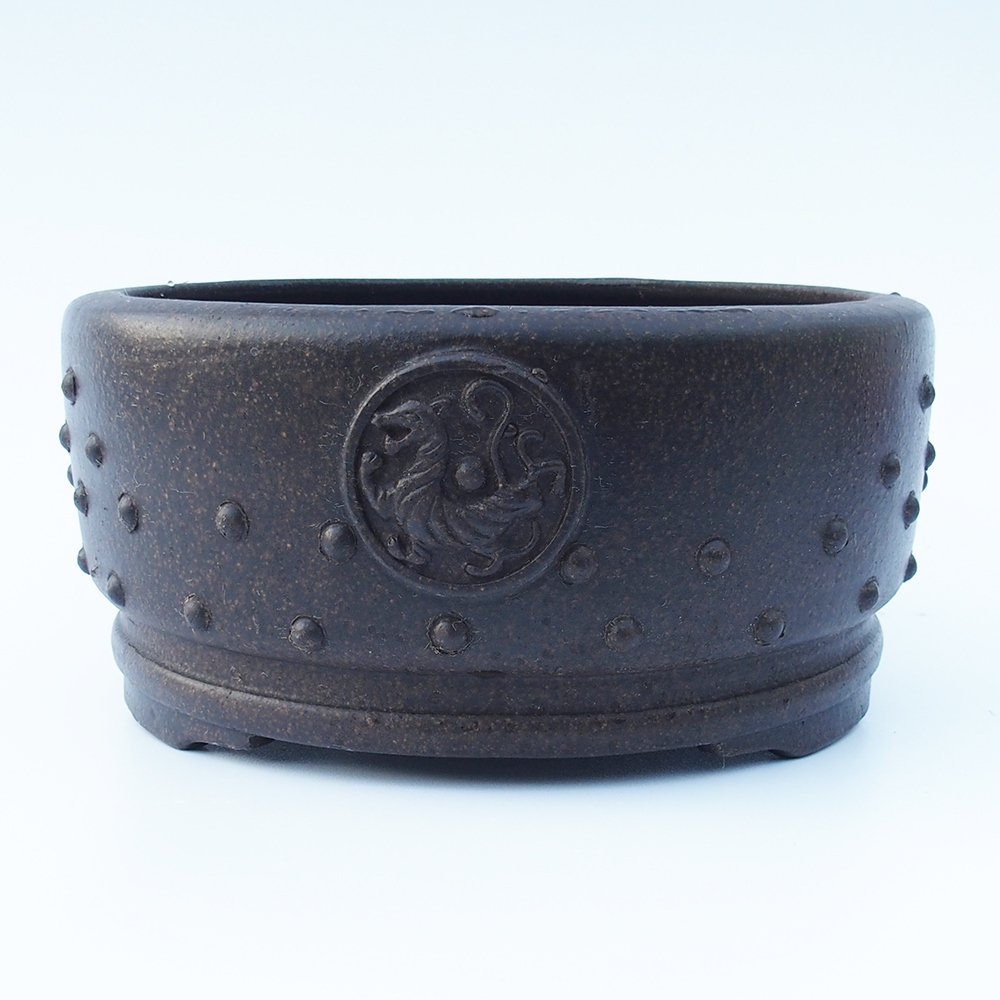 Schaal 25 x 25 x 11,5 cm bruin oker