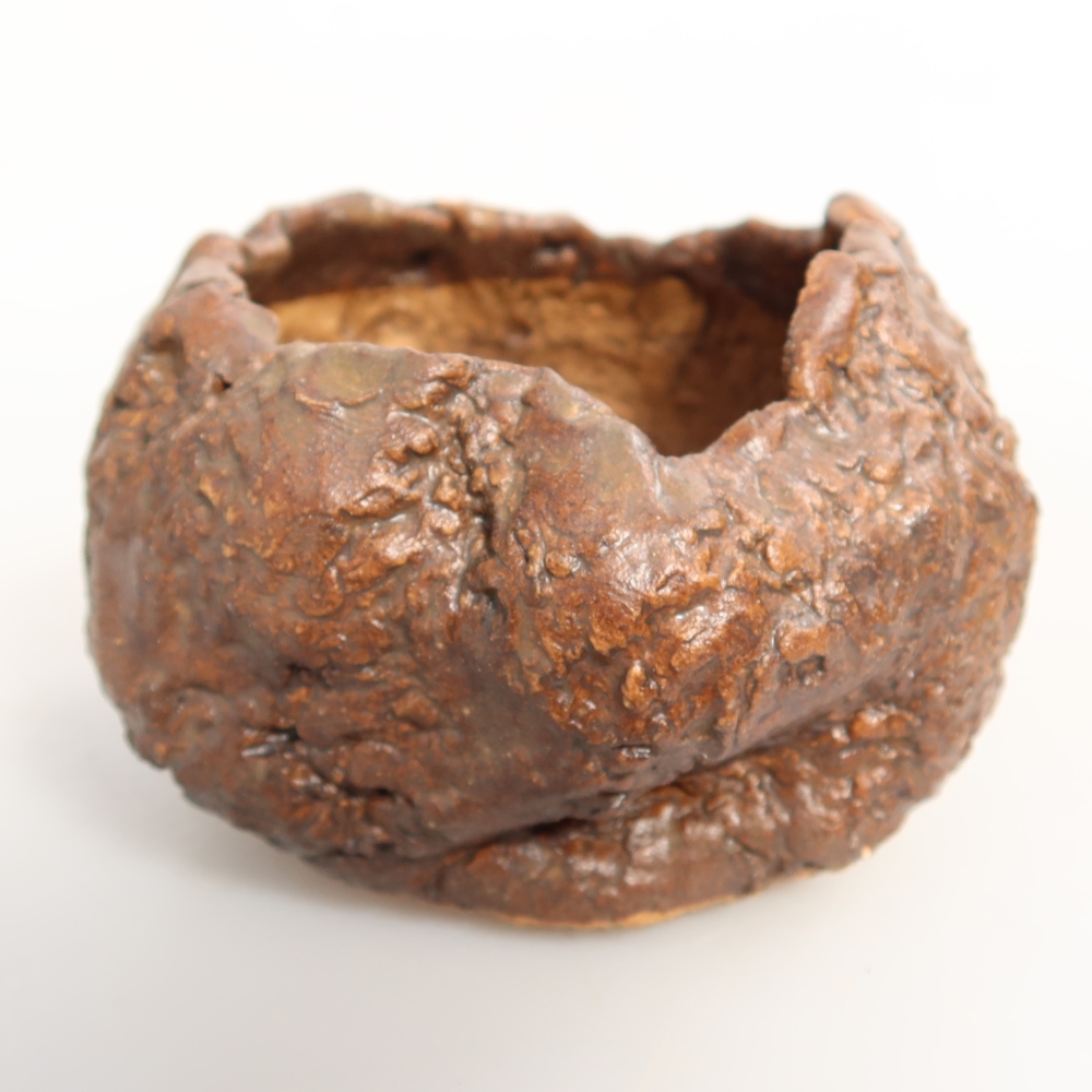 Keramische schaal  7 x 7 x 5,5 cm, kleur bruin
