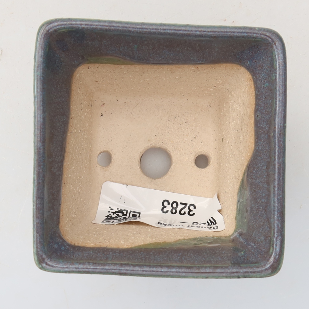 Keramische bonsaipot 6,5 x 6,5 x 5 cm, kleur grijs