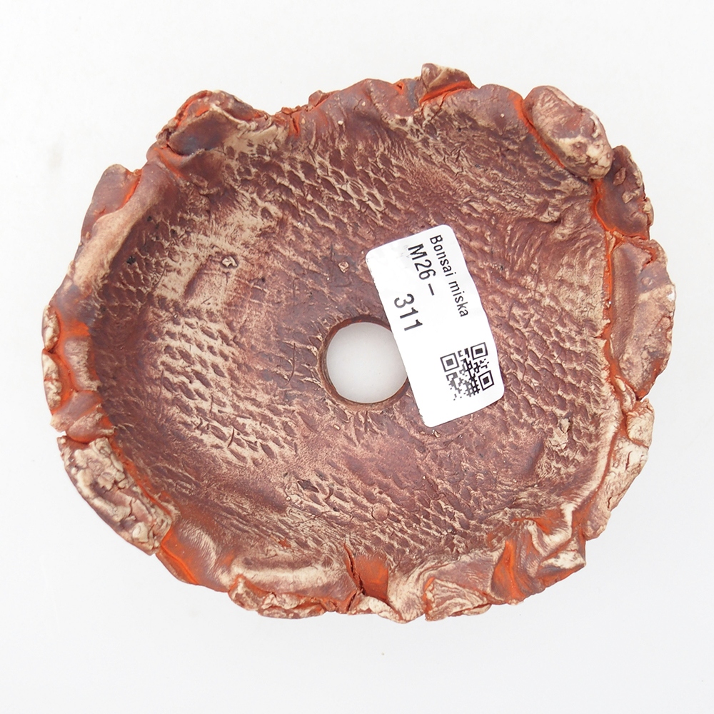 Keramisch Schelp 11,5 x 10,5 x 6 cm , kleur oranje