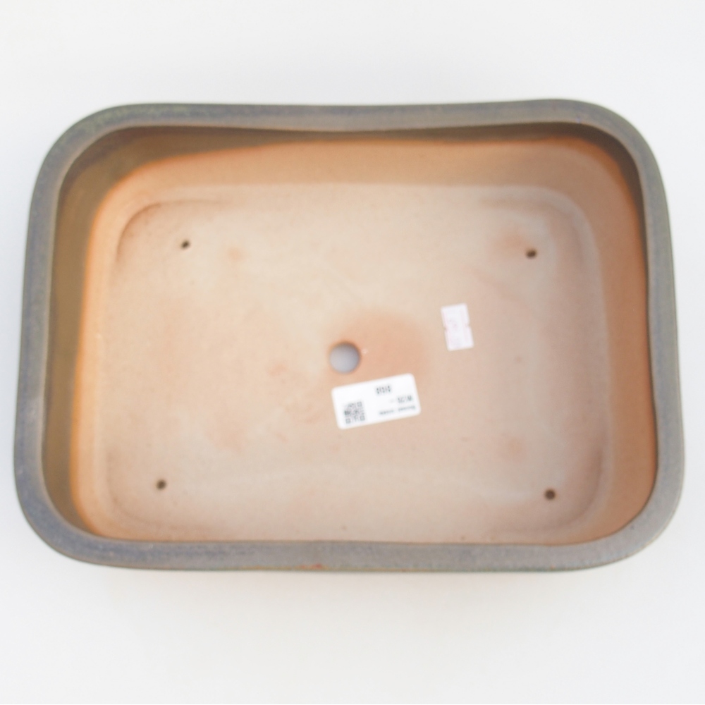 Bonsaischaal van keramiek 28 x 20,5 x 7,5 cm, groenbruin