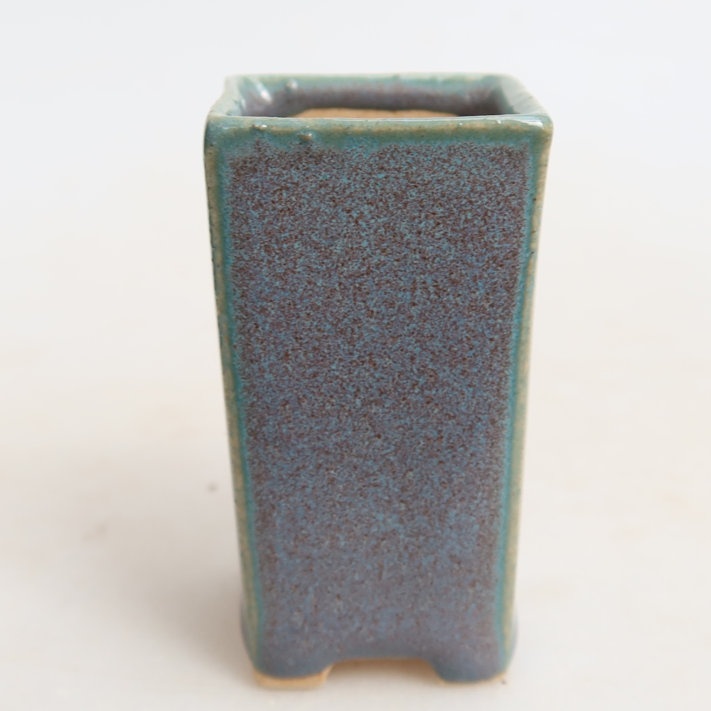 Keramische bonsaischaal 3 x 3 x 5,5 cm, kleur grijs