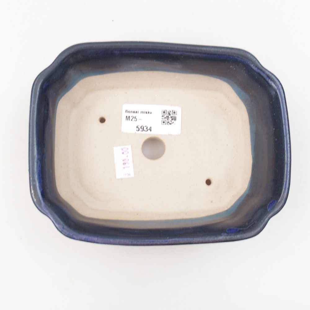 Bonsaischaal van keramiek 22 x 17 x 5 cm, groen