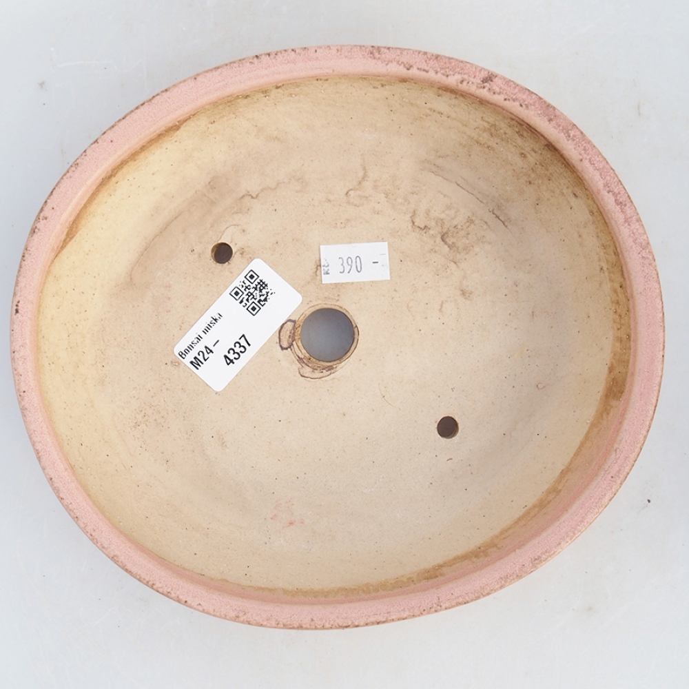Bonsaischaal van keramiek 18,5 x 16,5 x 4 cm, roze