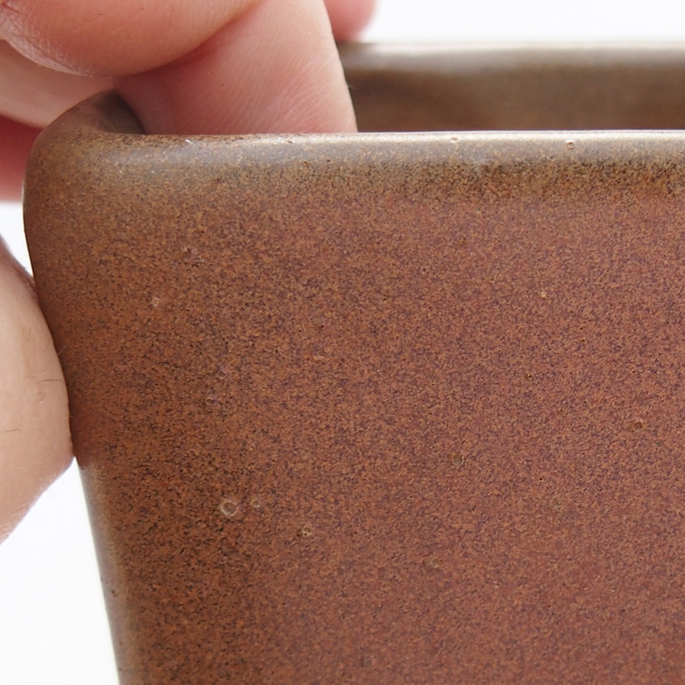 Bonsaischaal van keramiek 7 x 7 x 9,5 cm, bruin