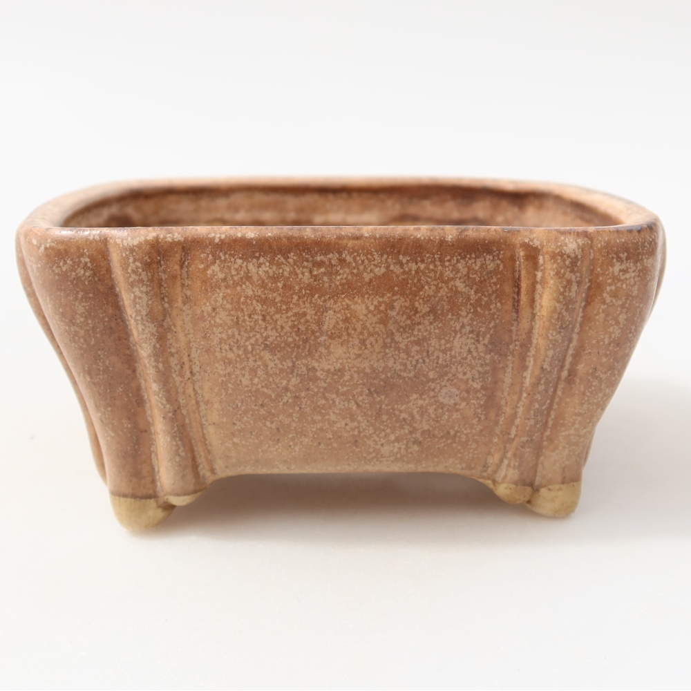Bonsaischaal van keramiek 10,5 x 10,5 x 4,5 cm, roze