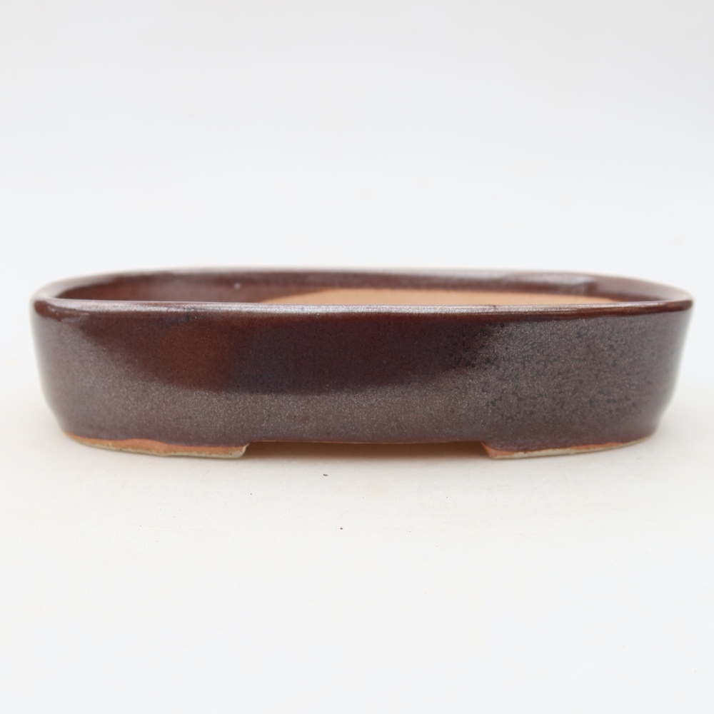 Keramische bonsaipot 16 x 11 x 3,5 cm, kleur bruin
