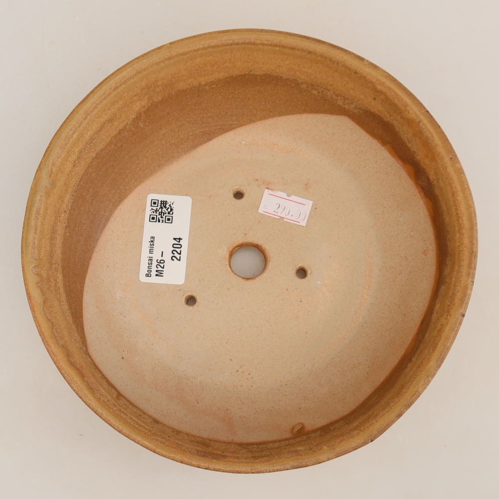 Keramische bonsaipot 17,5 x 17,5 x 4,5 cm, kleur beige