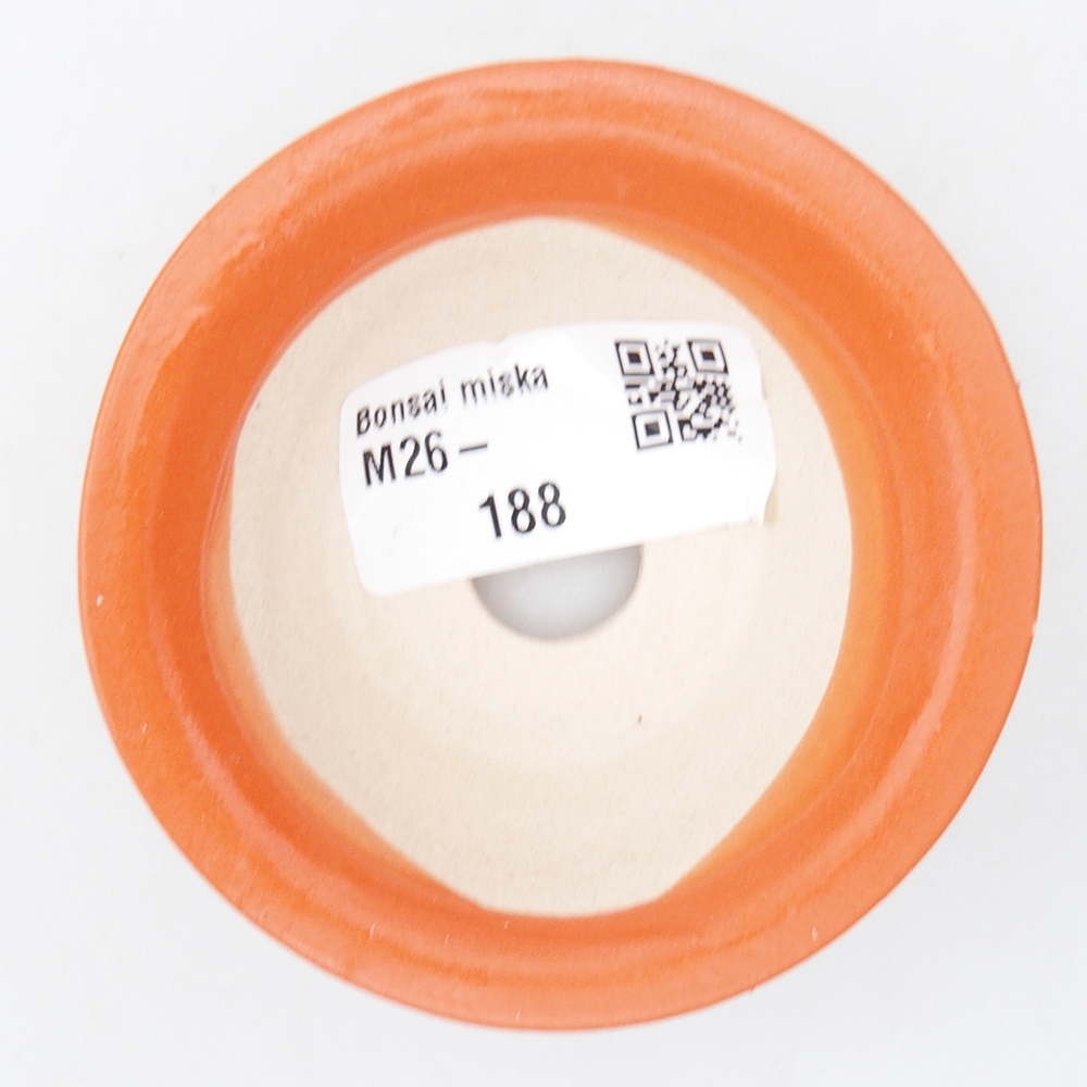 Mini bonsaischaal 7,5 x 7,5 x 3 cm, oranje