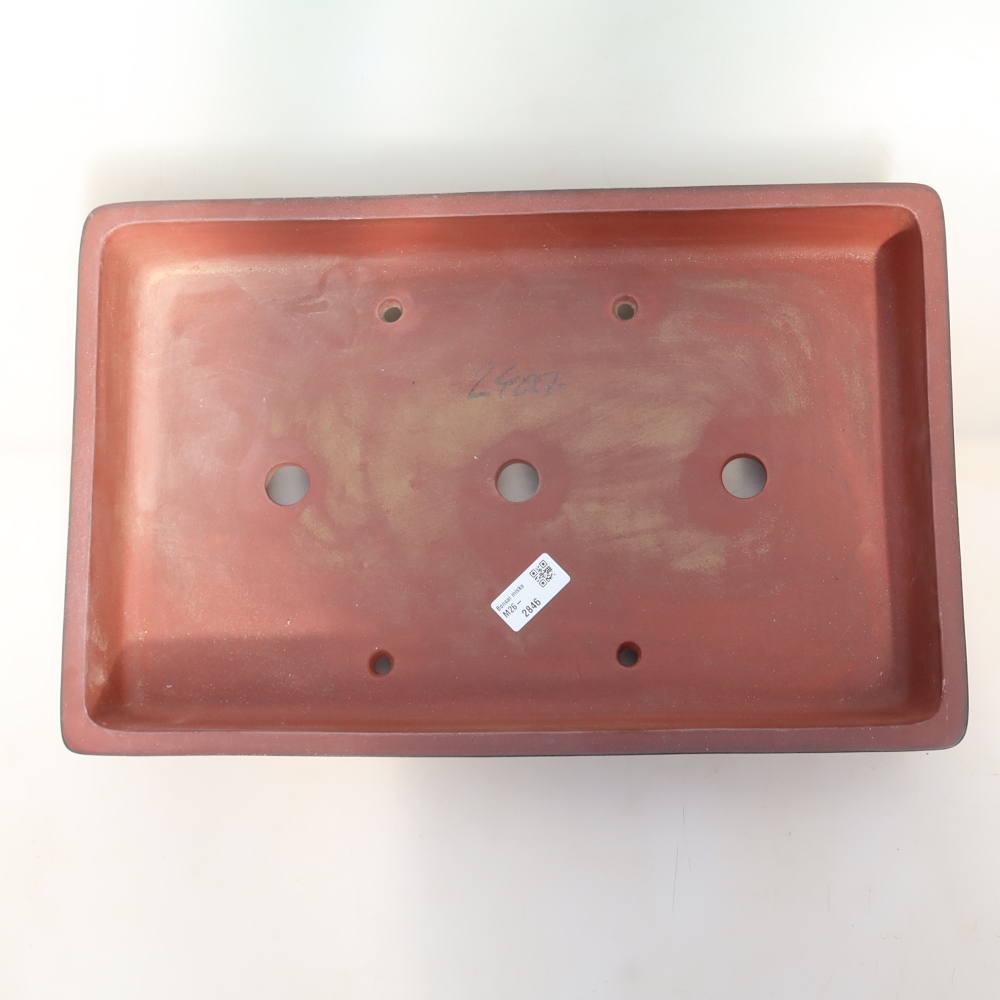 Keramische schaal  45 x 29 x 6,5 cm, kleur baksteenrood – ALLEEN AFHALING of transport per pallet