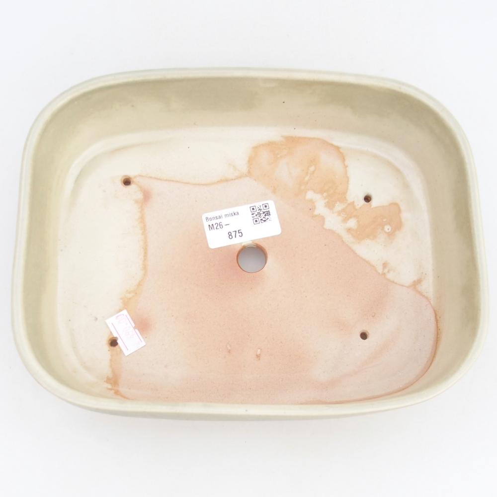 Bonsaischaal van keramiek 23 x 18 x 5,5 cm, groen