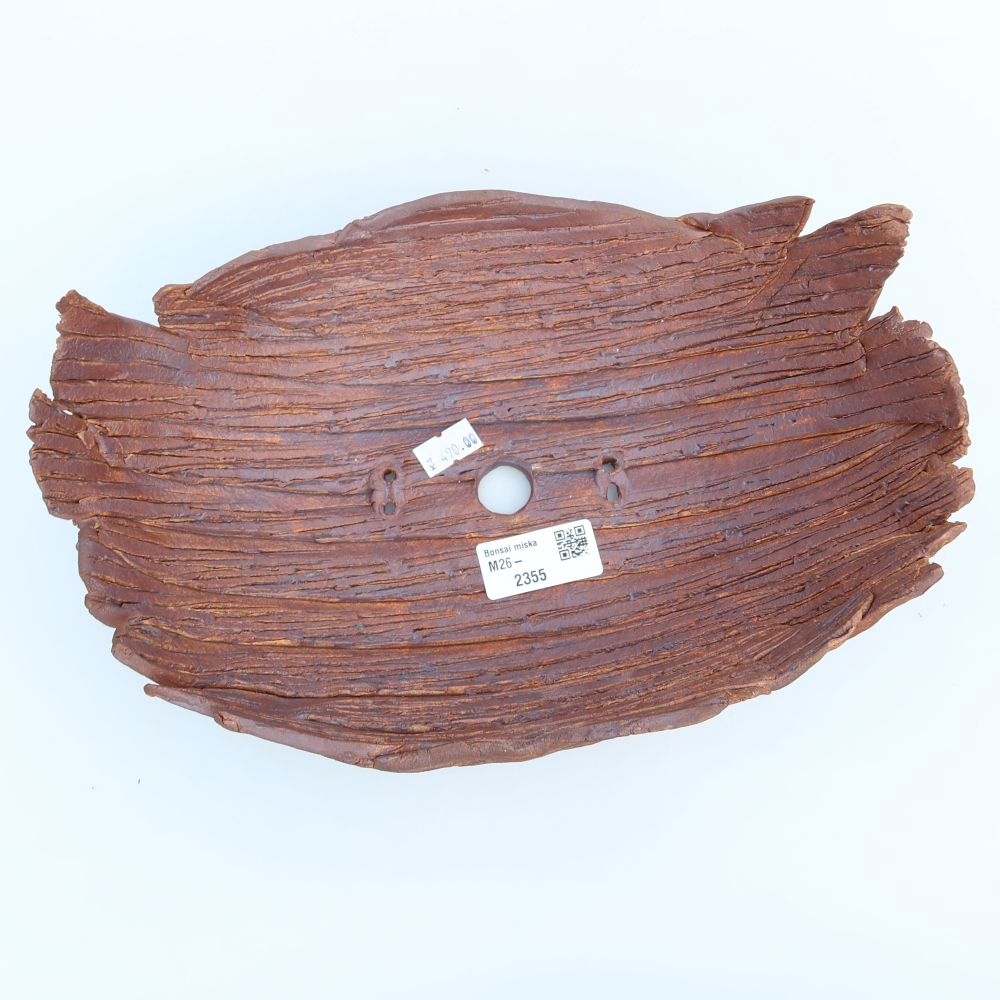 Keramische schaal  27 x 18,5 x 10 cm, kleur bruin