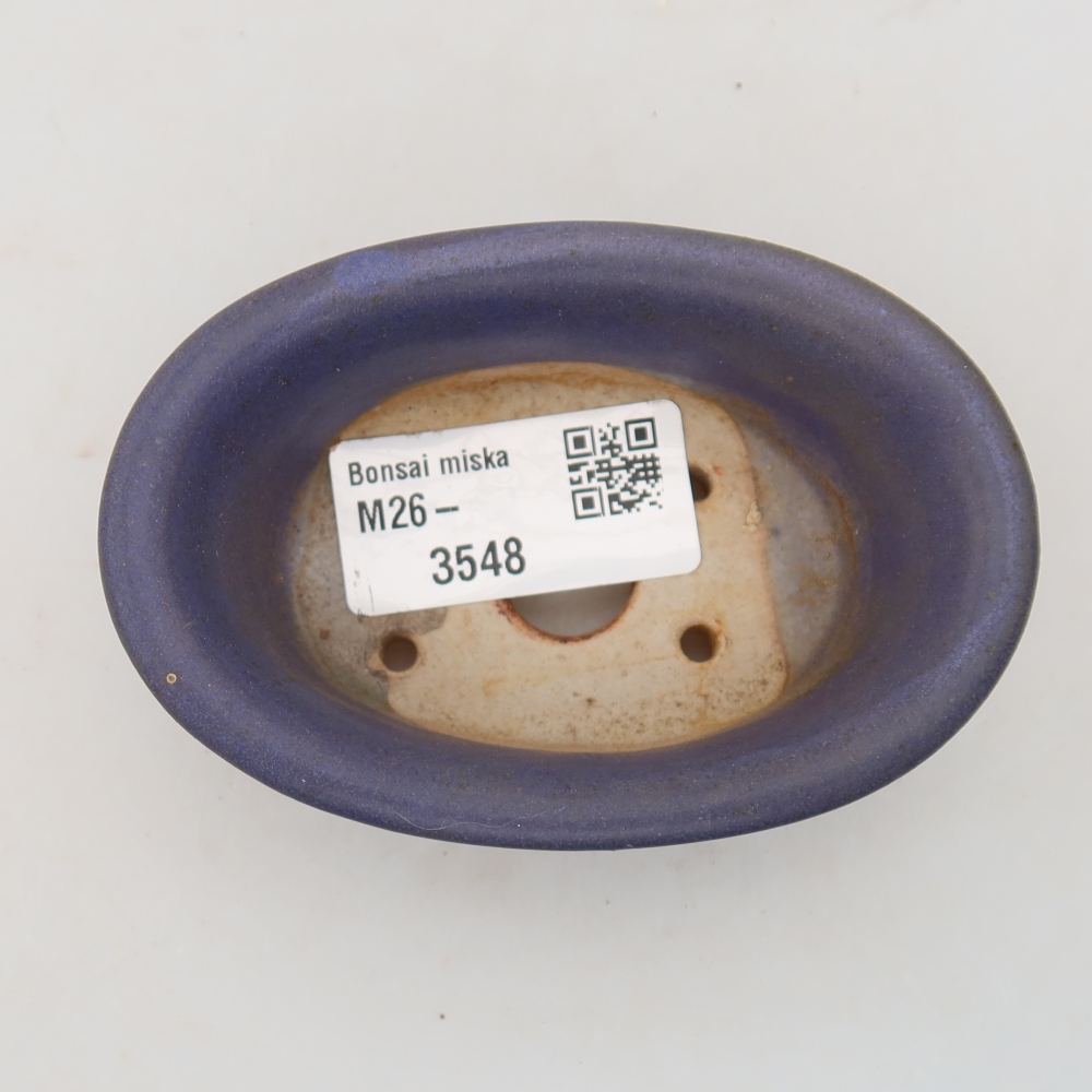 Keramische bonsaipot 9,5 x 6,5 x 3 cm, kleur paars
