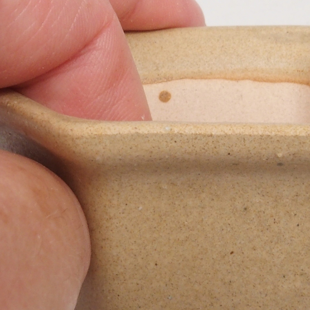 Mini bonsaischaal 7 x 7 x 5 cm, bruin