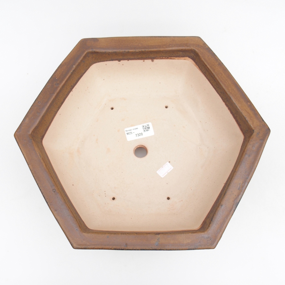 Bonsaischaal van keramiek 32 x 28 x 10 cm, bruin