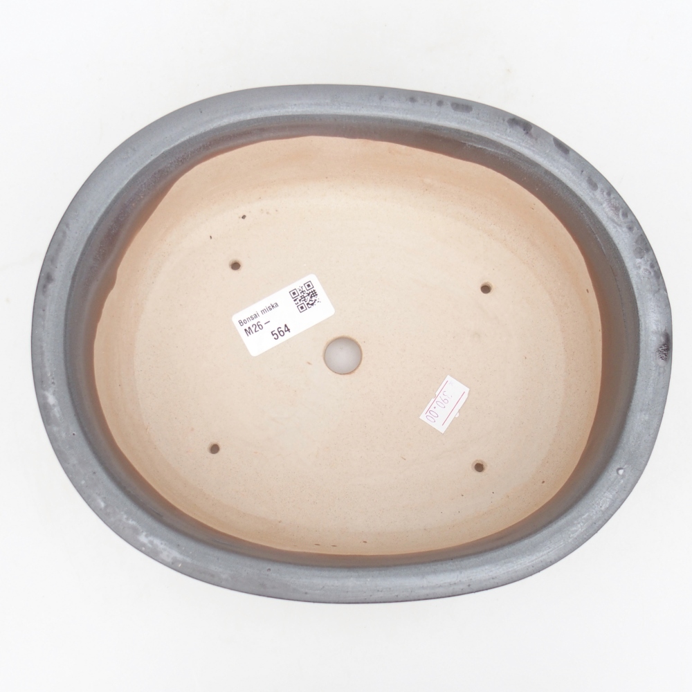 Bonsaischaal van keramiek 23 x 19 x 7 cm, metaalkleur