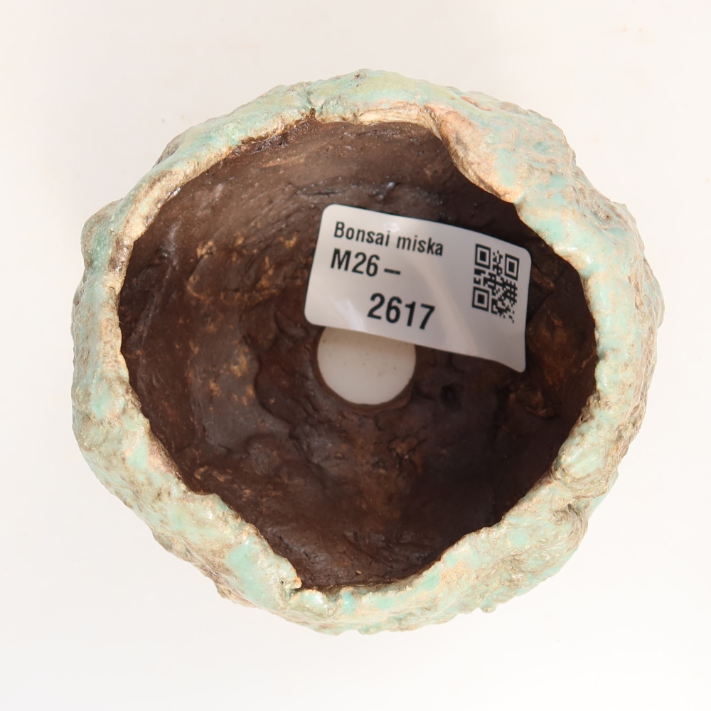 Keramische schaal  7 x 7 x 6 cm, kleur groen