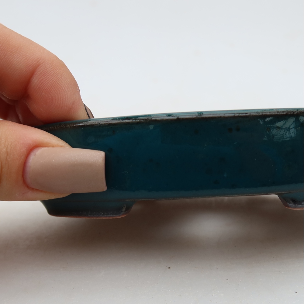 Keramische bonsaipot 12 x 9,5 x 2,5 cm, kleur groen