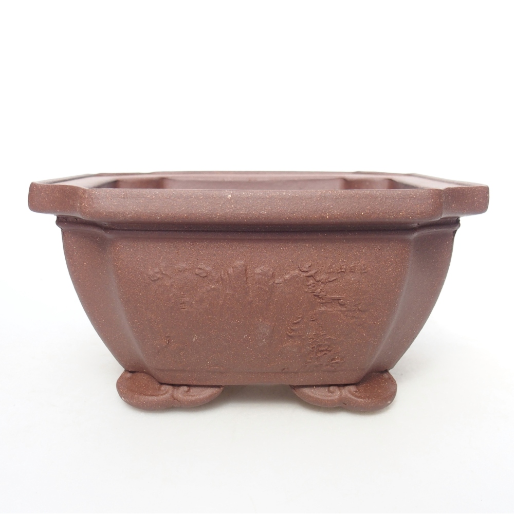 Kom 14 x 14 x 7 cm bruin