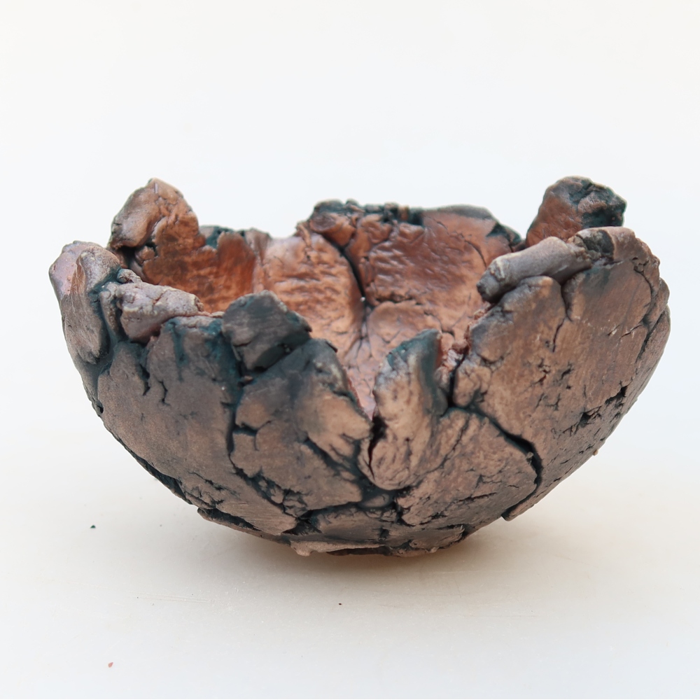 Keramische schaal  11 x 11 x 7 cm, kleur groen