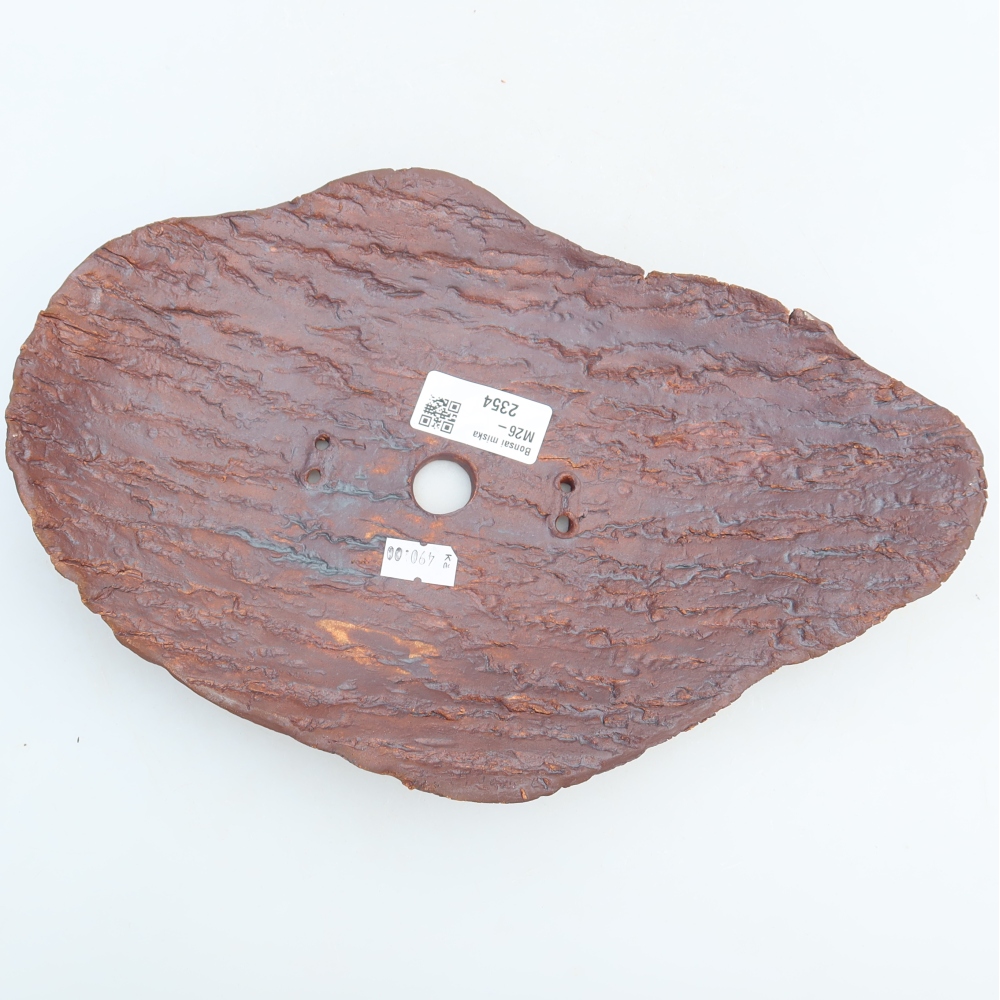 Keramische schaal  27 x 18,5 x 5 cm, kleur bruin