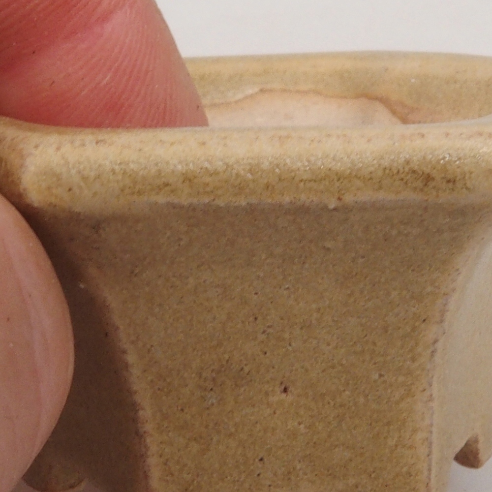 Mini bonsaischaal 4,5 x 4,5 x 2,5 cm, bruin