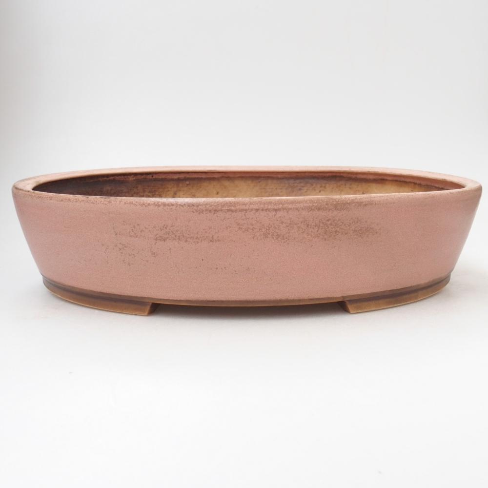 Bonsaischaal van keramiek 31,5 x 27,5 x 6 cm, roze