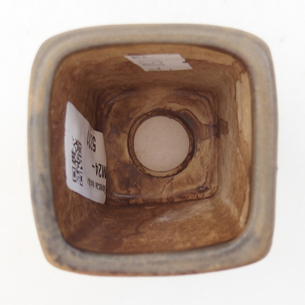 Bonsaischaal van keramiek 5 x 5 x 6,5 cm, bruin