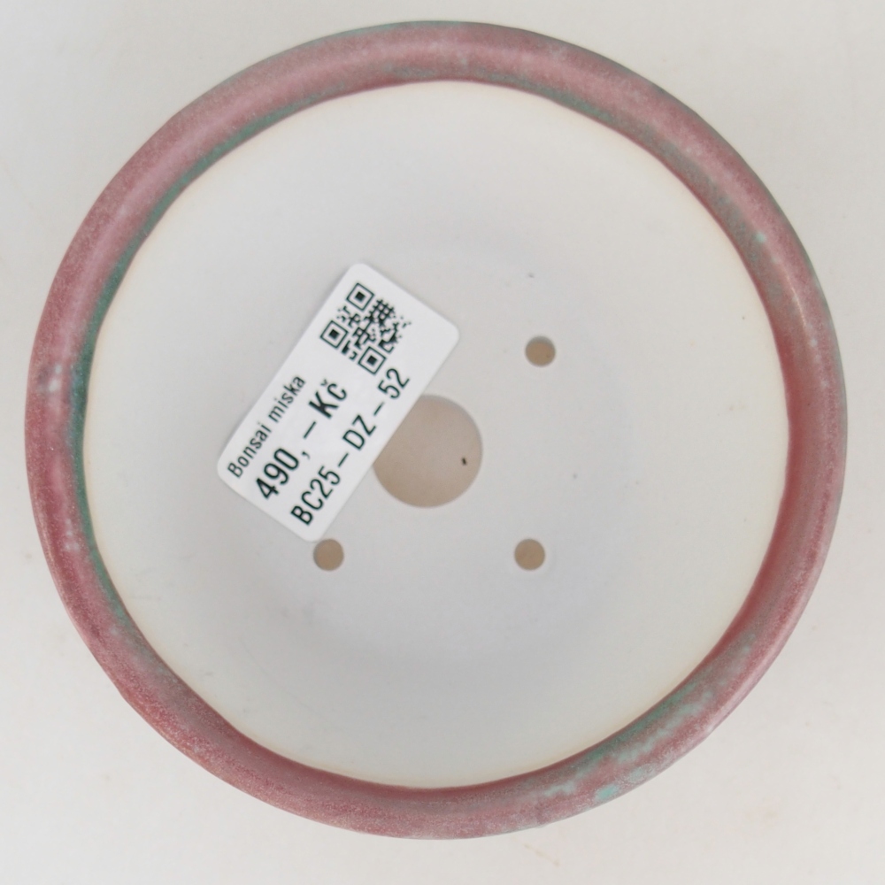Bonsaischaal van keramiek 10,5 x 10,5 x 5 cm, groen