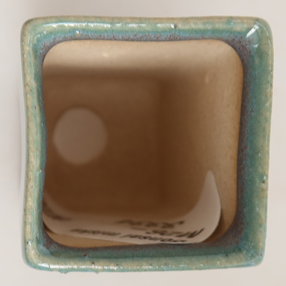 Keramische bonsaischaal 3 x 3 x 5,5 cm, kleur grijs