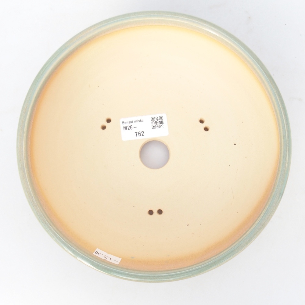 Bonsaischaal van keramiek 20 x 20 x 6 cm, groen