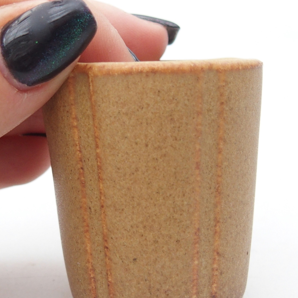 Mini bonsaischaal 4 x 4 x 4,5 cm, bruin