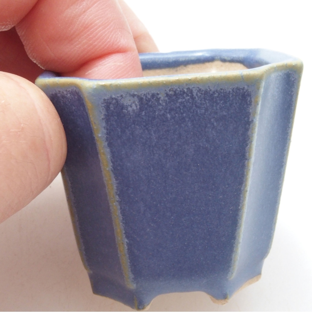 Mini bonsaischaal 4 x 4 x 4 cm, kleur blauw