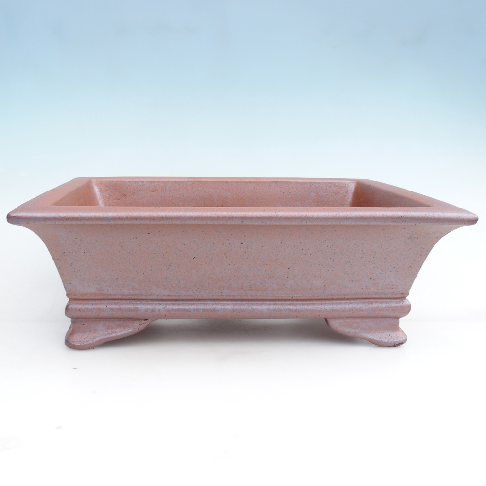 Bonsaischaal van keramiek 41 x 29,5 x 13,5 cm, metaalkleur