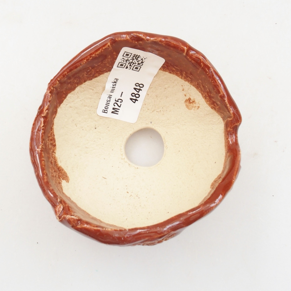 Keramisch Schelp 7,5 x 7,5 x 6 cm , kleur bruin